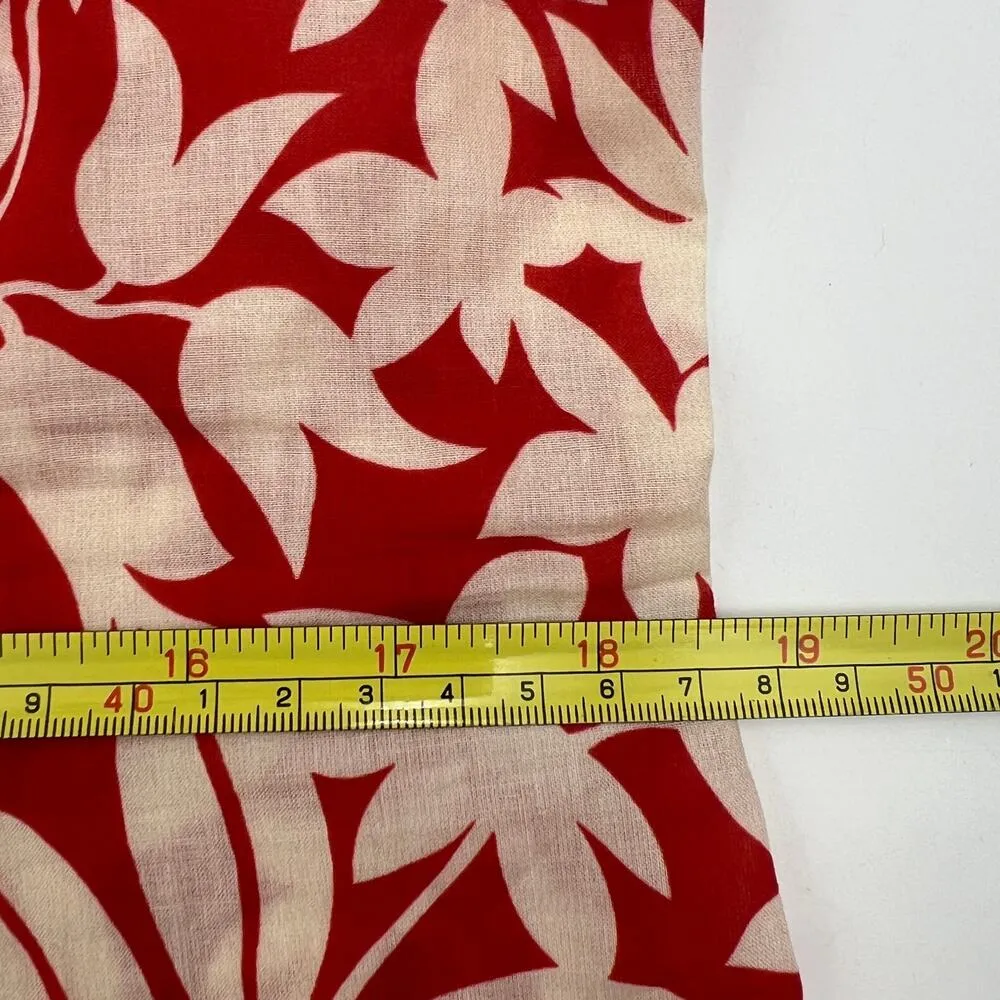 Rixo London June Ruffled Floral Cotton Midi Dress Red Size XL - Image 6