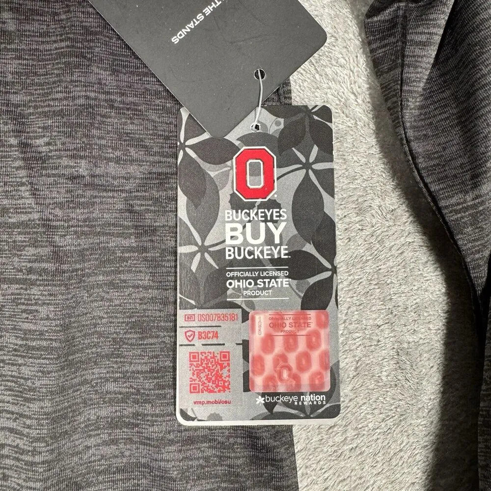 Colosseum Jacket Womens Medium Gray Red Ohio State College Football Sportswear - Image 9