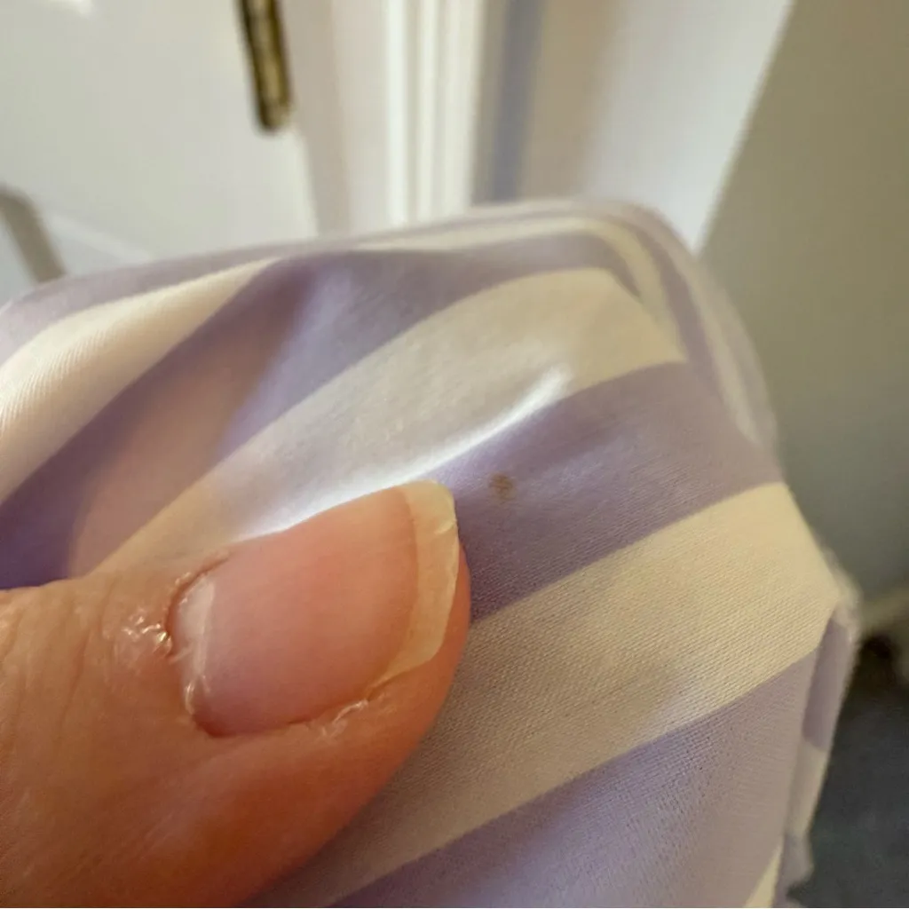 AYR The Deep End Purple & White Striped Button Down Top Size Large - Image 9