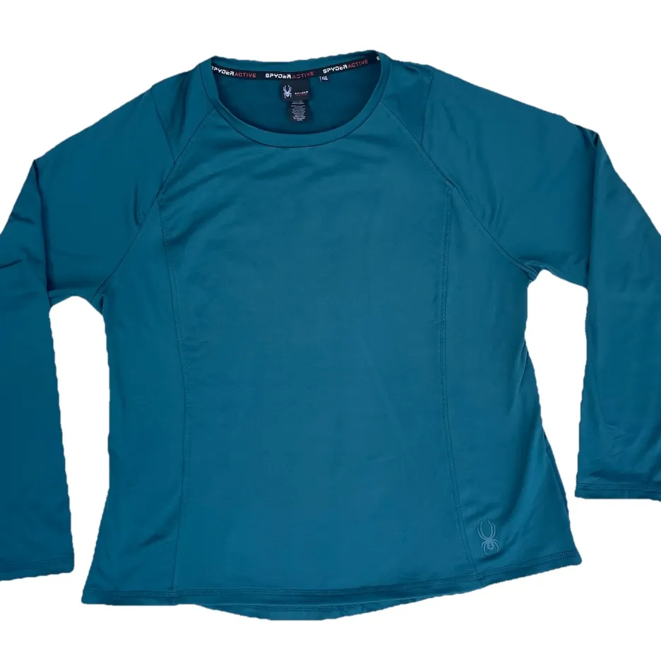 Spyder Active Teal Long Sleeve Performance‎ Top | Size XXL - Image 2
