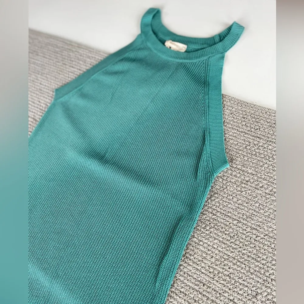 Hem & Thread Teal Blue Green Racerback Knit Sleeveless Knit Tank Top Size M - Image 7