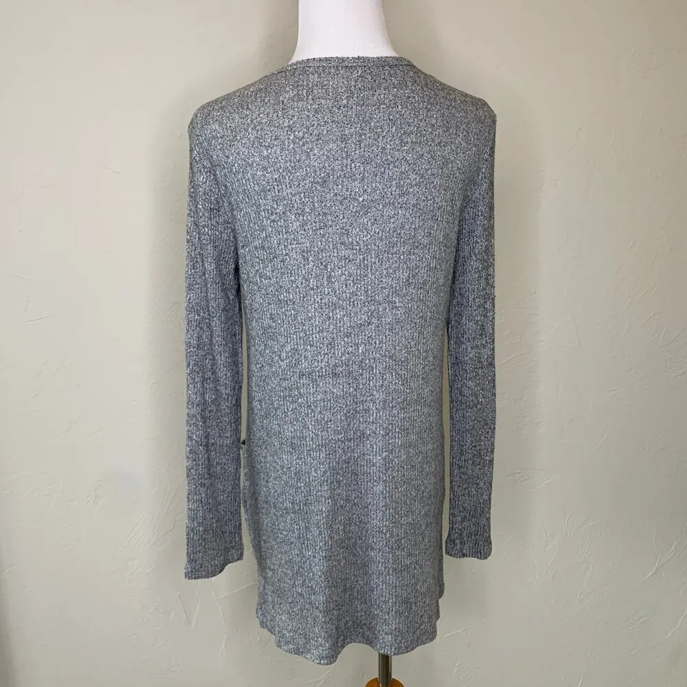 Soft Ribbed Tunic Dress Pajamas Sz Medium Pockets - Image 2