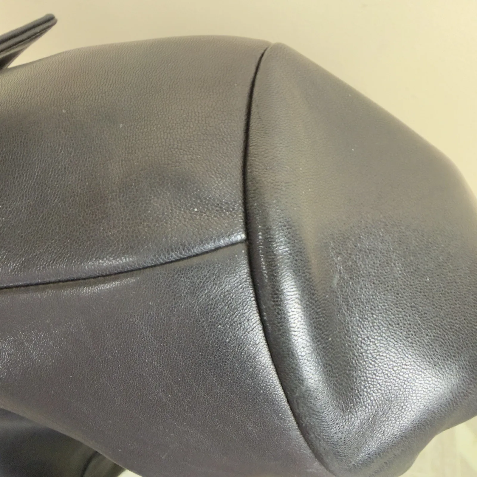 Petite Sophisticate  Black Leather Blazer Jacket Women’s Size M Button Front - Image 8