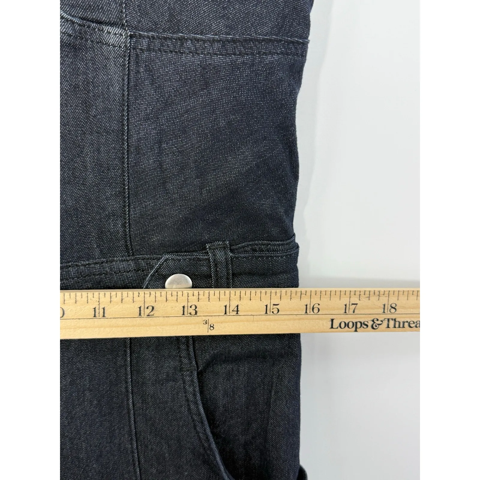 Maeve Anthropologie Denim Jumpsuit Women Size 10 Zip Front Racerback Wide Leg Blue - Image 11