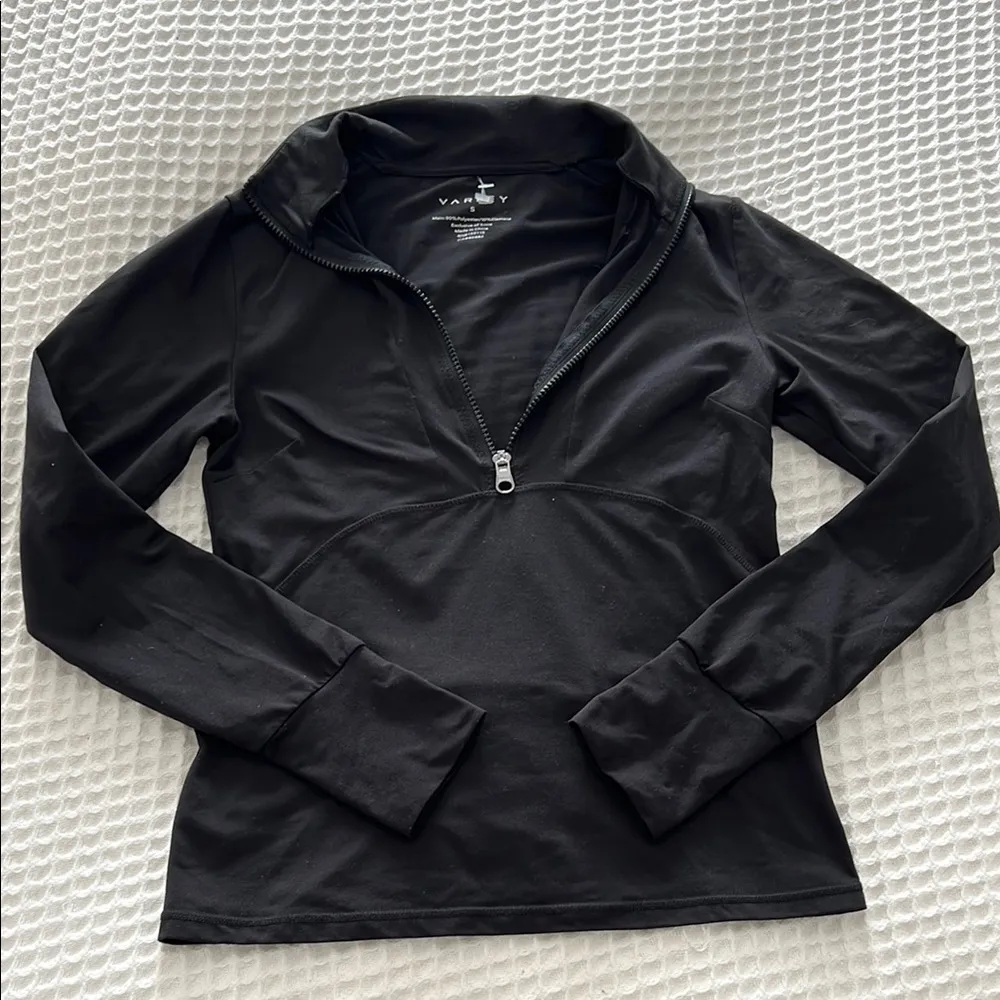 VARLEY Marvale Midlayer Half Zip Pullover Long Sleeve Top Black Size S $99 - Image 4