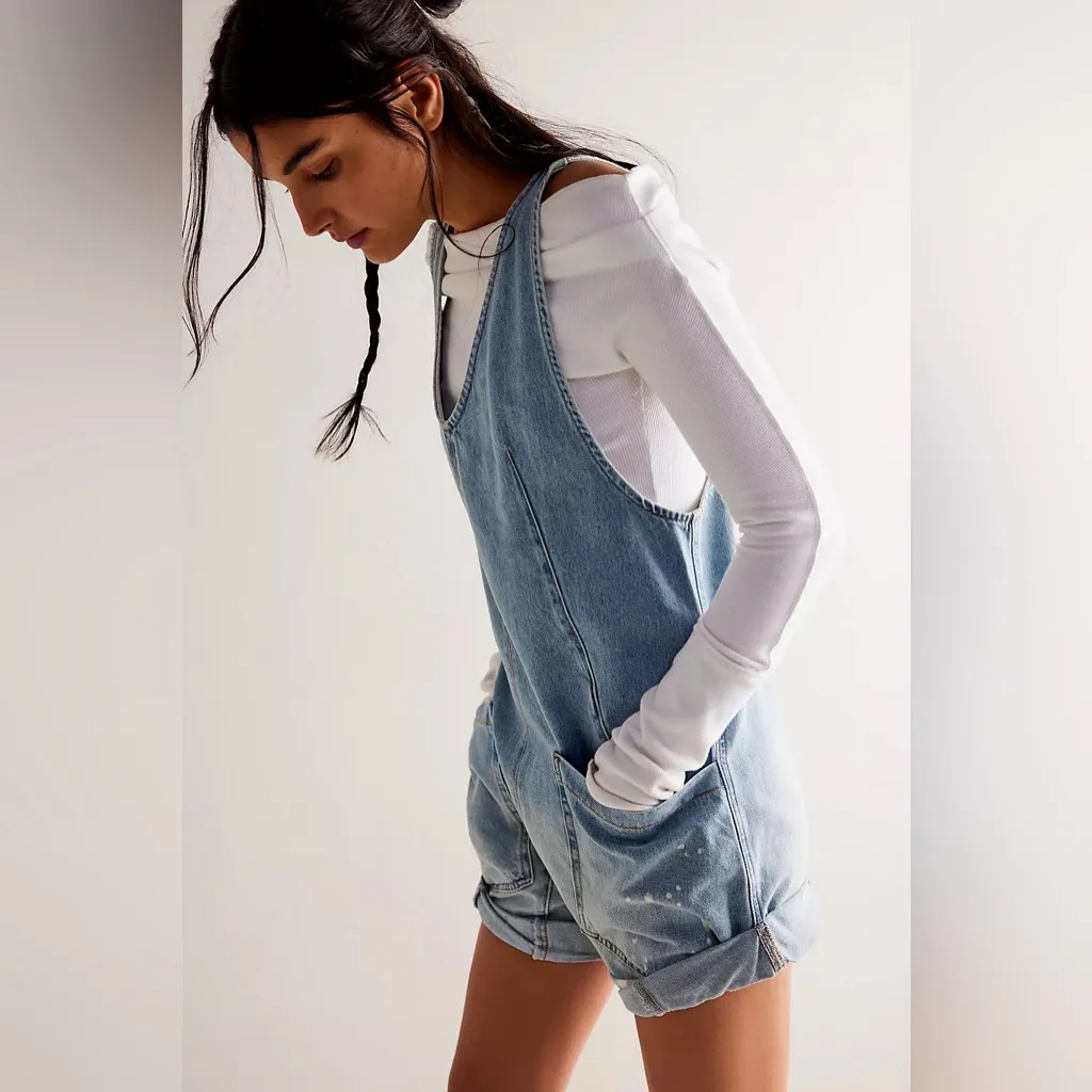 NWOT WeThe Free High Roller Shortall In Bright Eyes Sold Out On Free People - Image 2