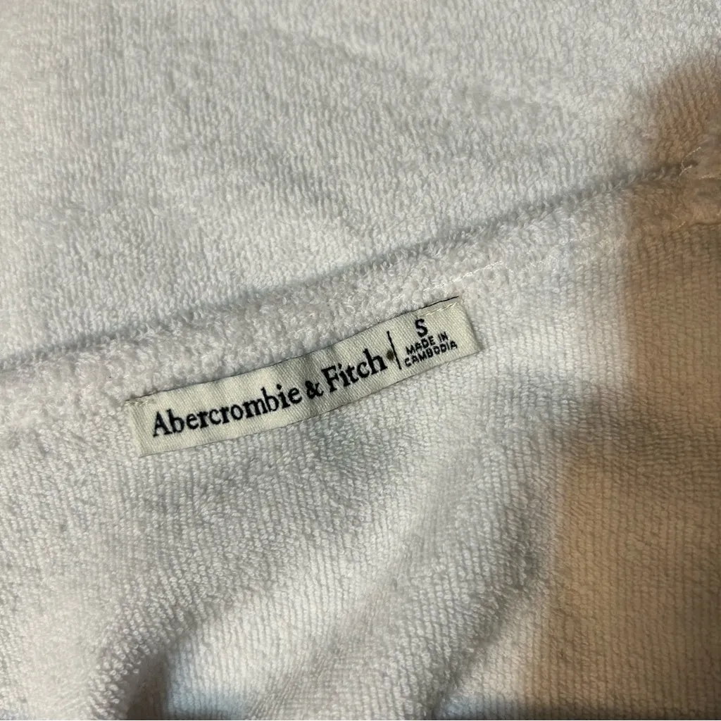 Abercrombie & Fitch White Terry Cloth Towel Mini Dress Size Small - Image 3