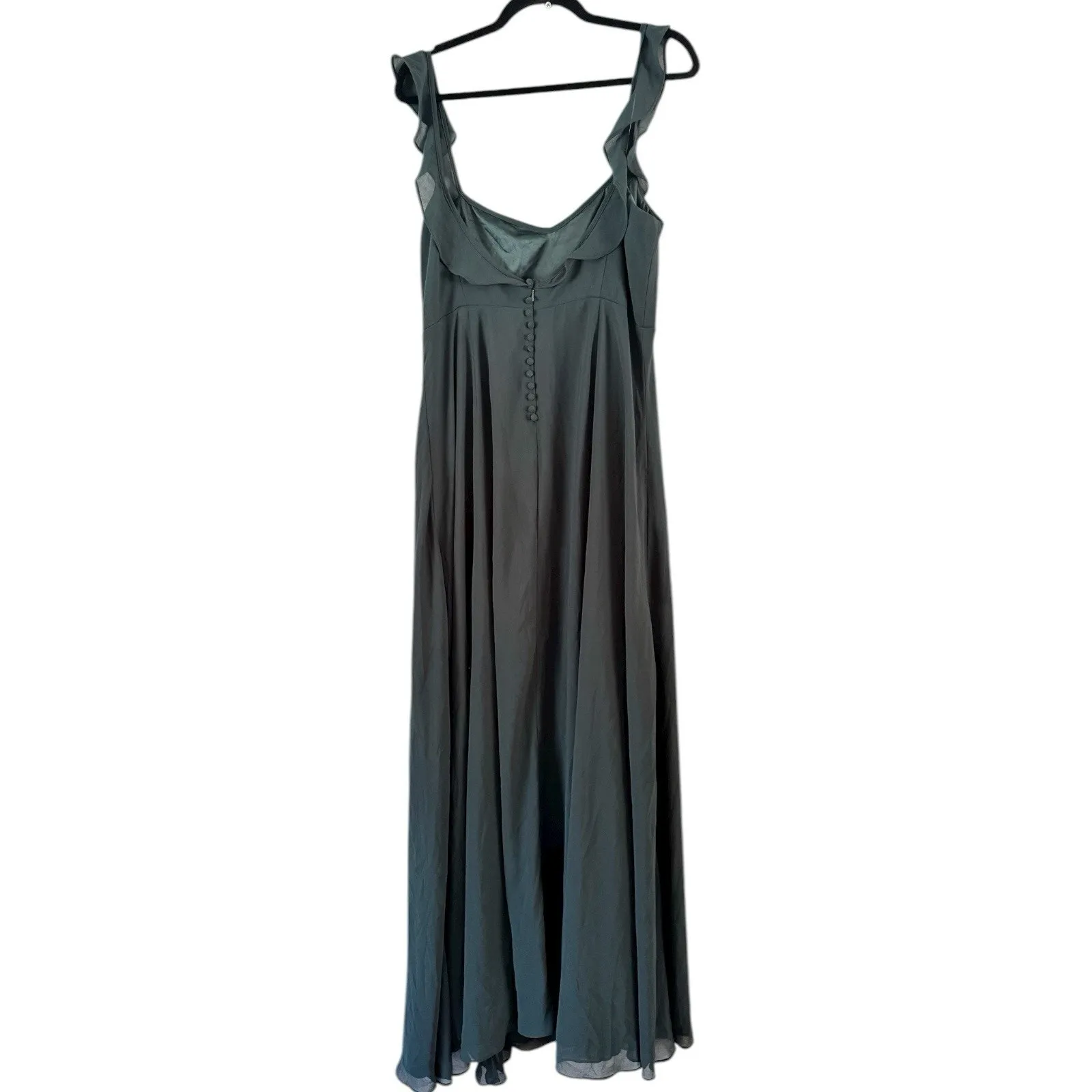 NWOT Lulus Dreamy Admiration Emerald Green Ruffled Maxi Dress Size XL - Image 5