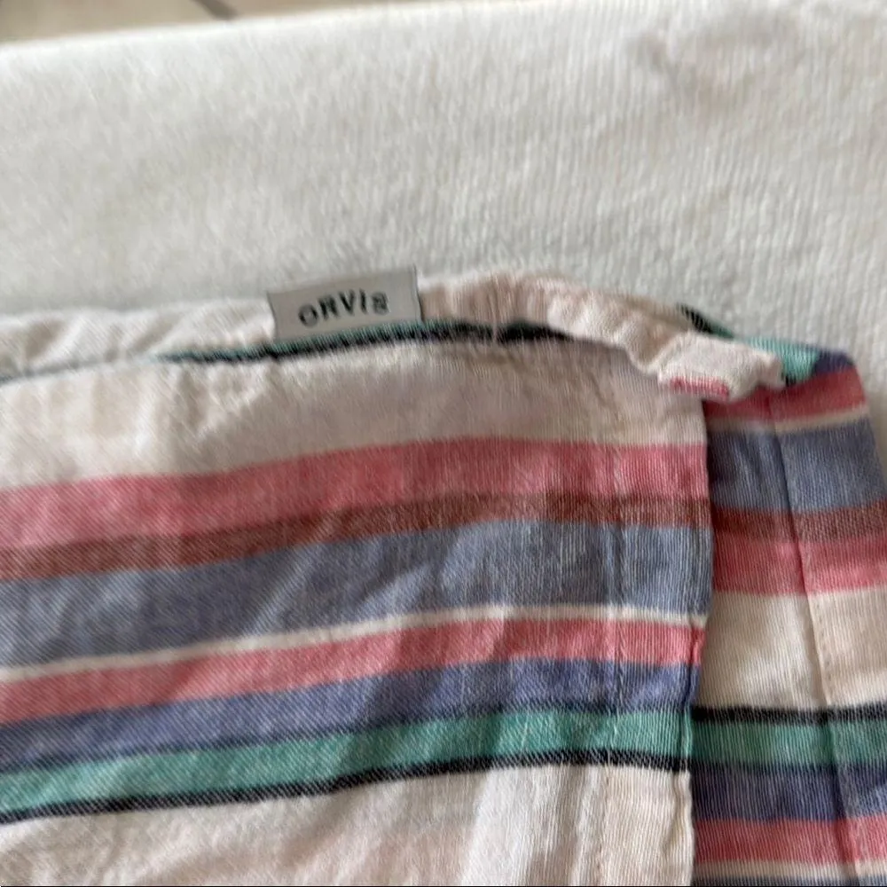 Orvis Striped Sleeveless Button-Up Shirt - Image 3