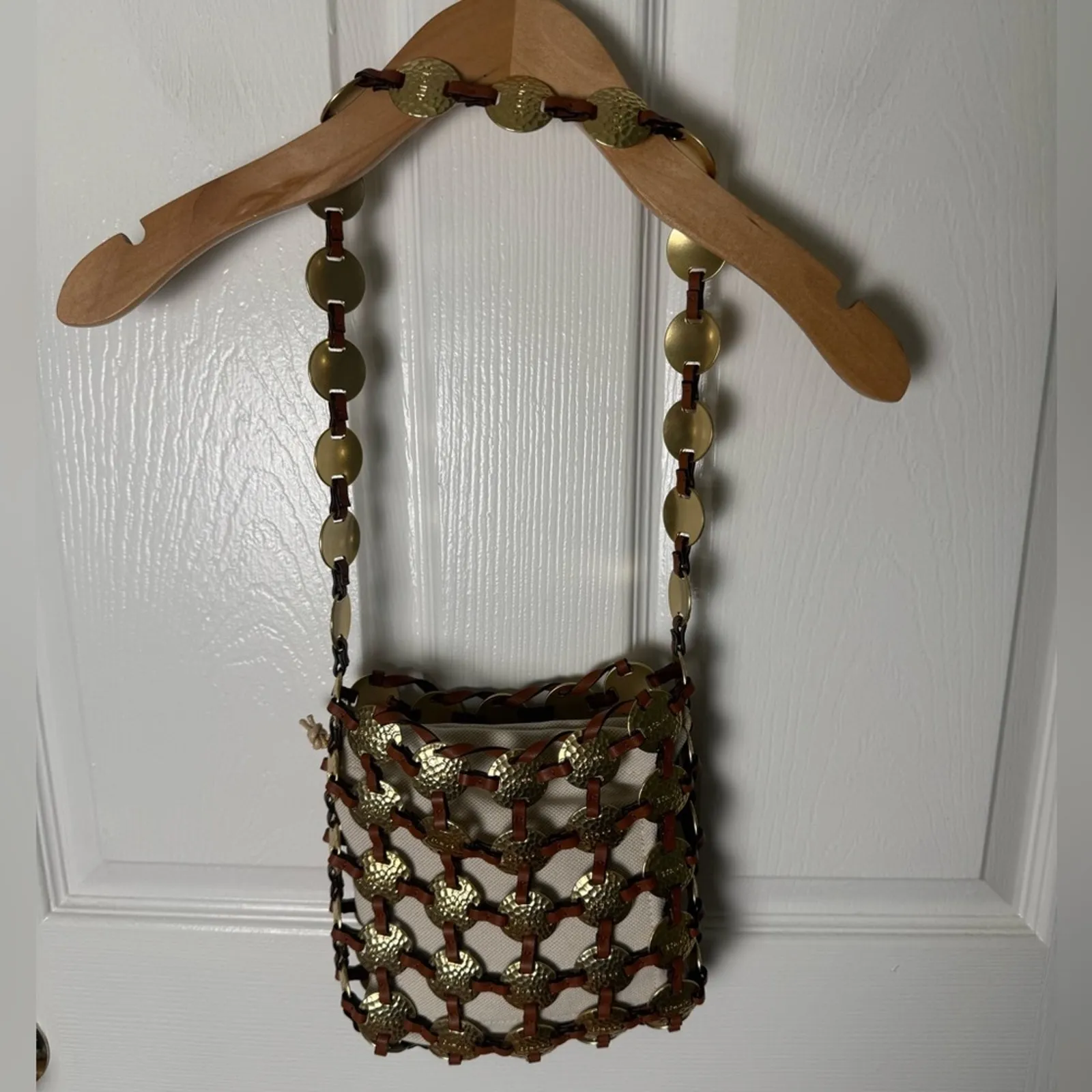 STAUD  Pucky Caged Disc Leather Shoulder Bag - Image 2