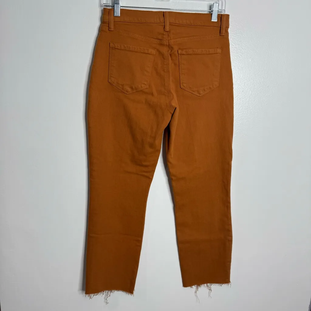 L'Agence Sada High Rise Crop‎ Slim In Honey Raw Hem Size 27 - Image 6