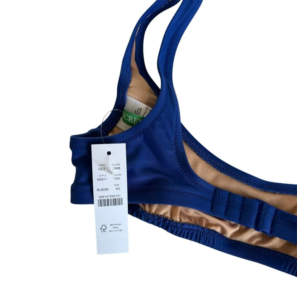 J.Crew Heritage Royal Blue Scoopneck Bikini Top Women's Swimwear Size XS NWT - Image 5