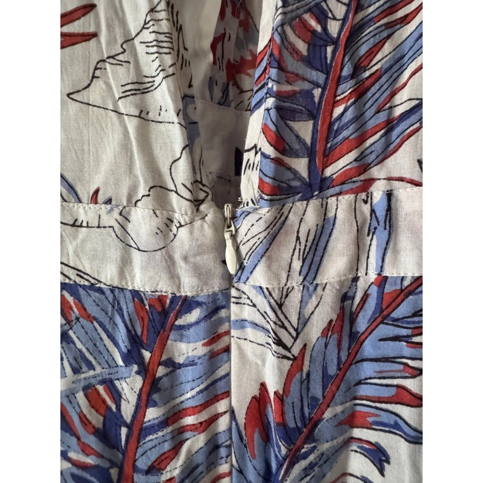 Z & L Floral Maxi Dress Kimono Sleeve V Neck Bohemian Resort Casual M White Size M - Image 7