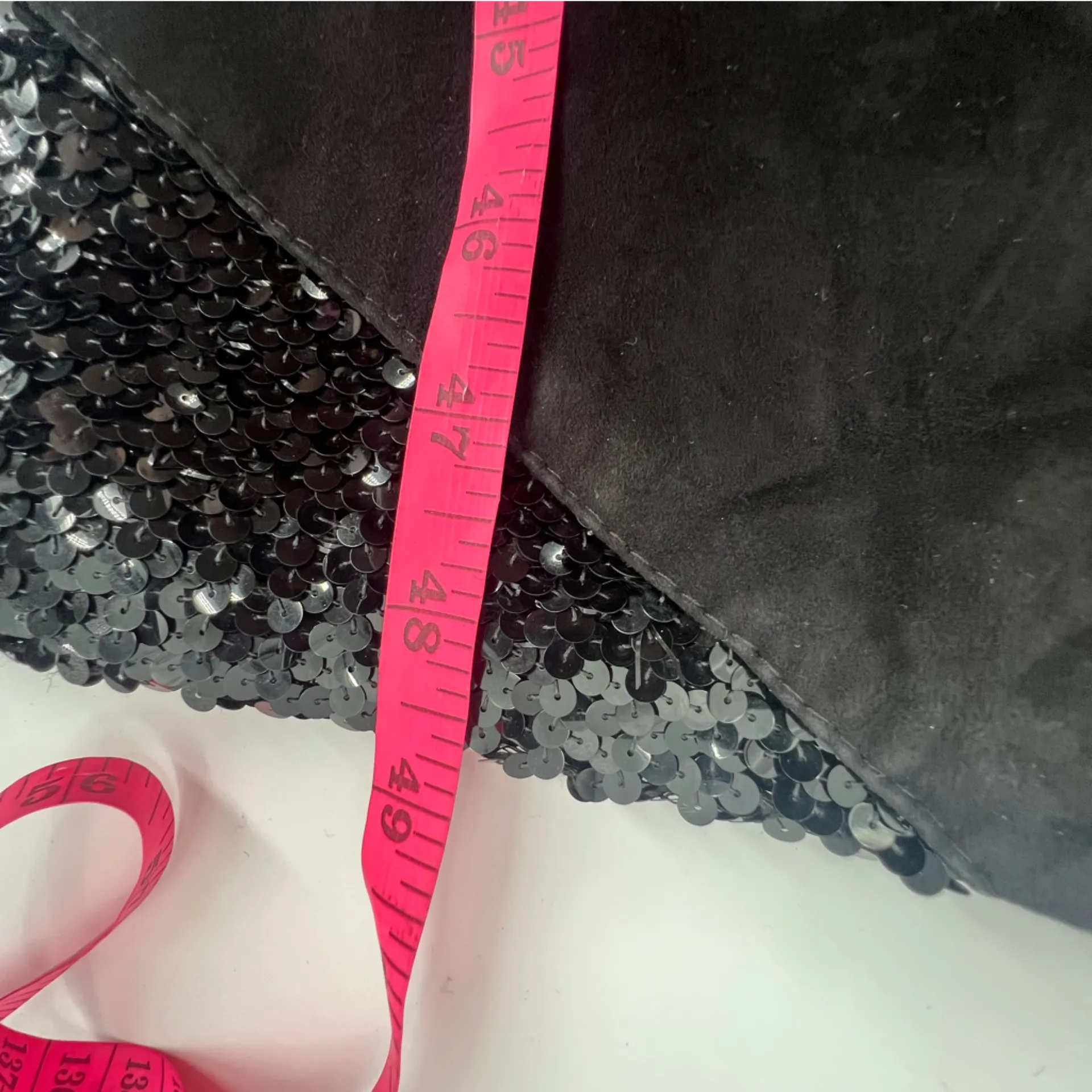 Vintage Rudi Flavio Paris sequin and suede midi dress black sz 40 - Image 7