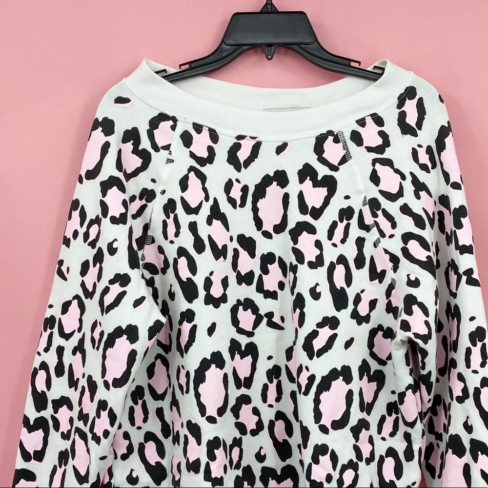Wildfox Leopard Oversized Jumper Pink Black NWT XS - Image 4