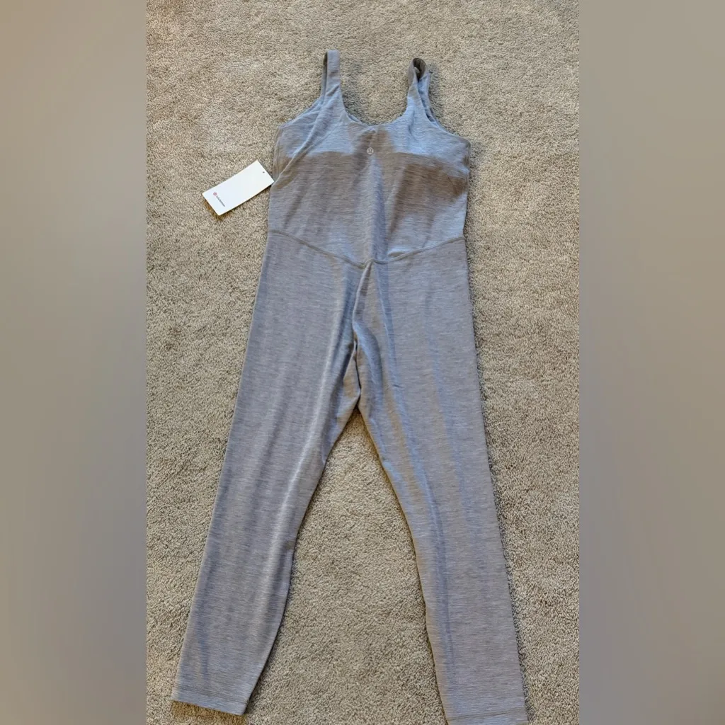 Lululemon Rare  Align Bodysuit 25” Heathered Gull Grey Size 12 NWT Retired - Image 6
