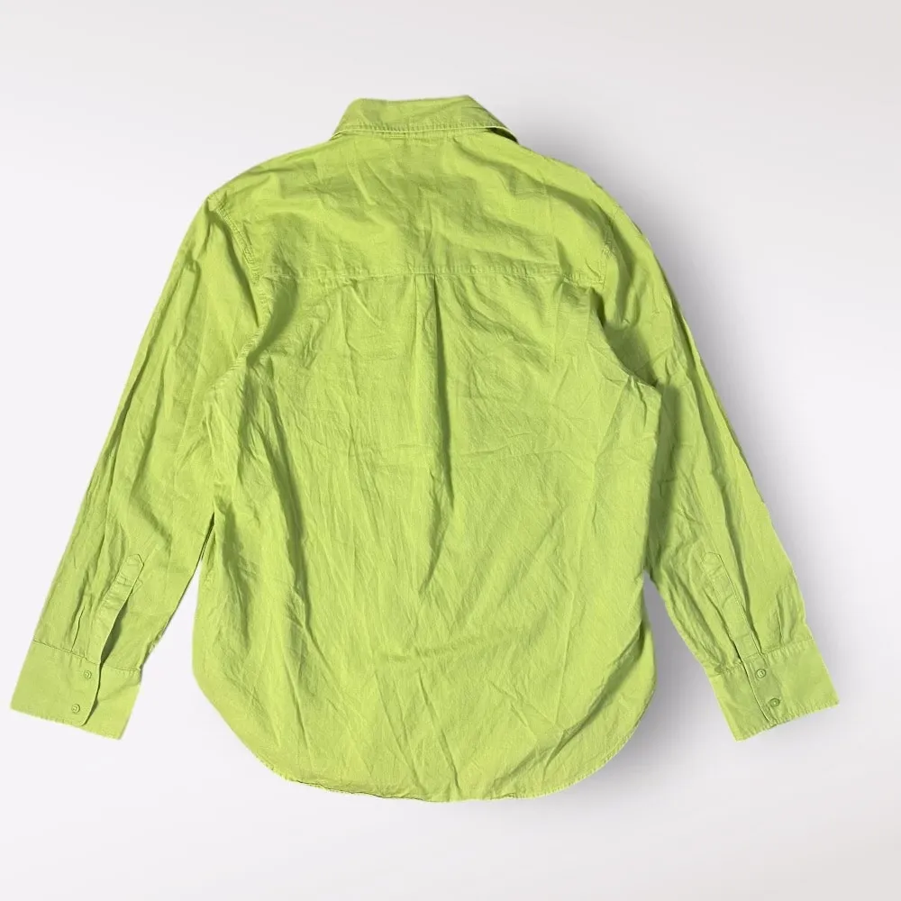 Massimo Dutti Button Up Shirt Womens Size 8 Green‎ Casual Minimalist - Image 6