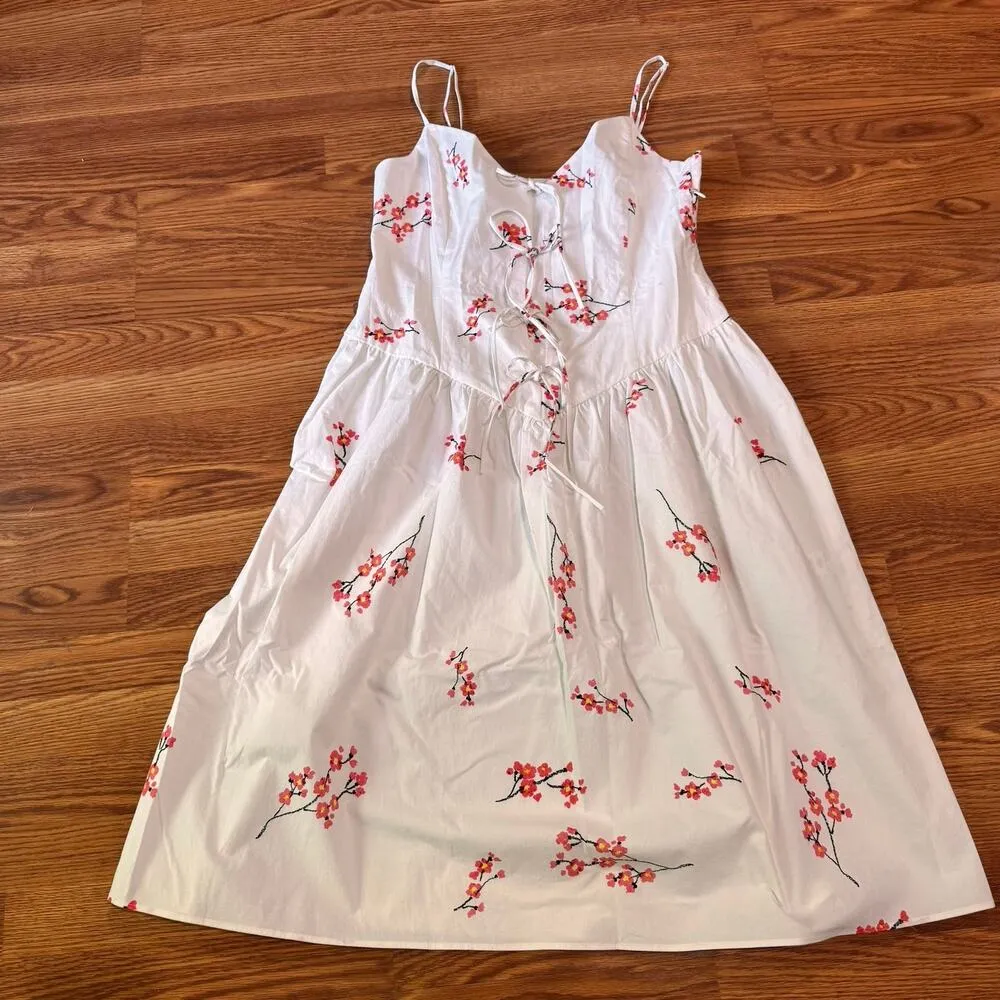 NAYA REA white cherry midi Summer sundress MILANA DRESS size 16 - Image 11
