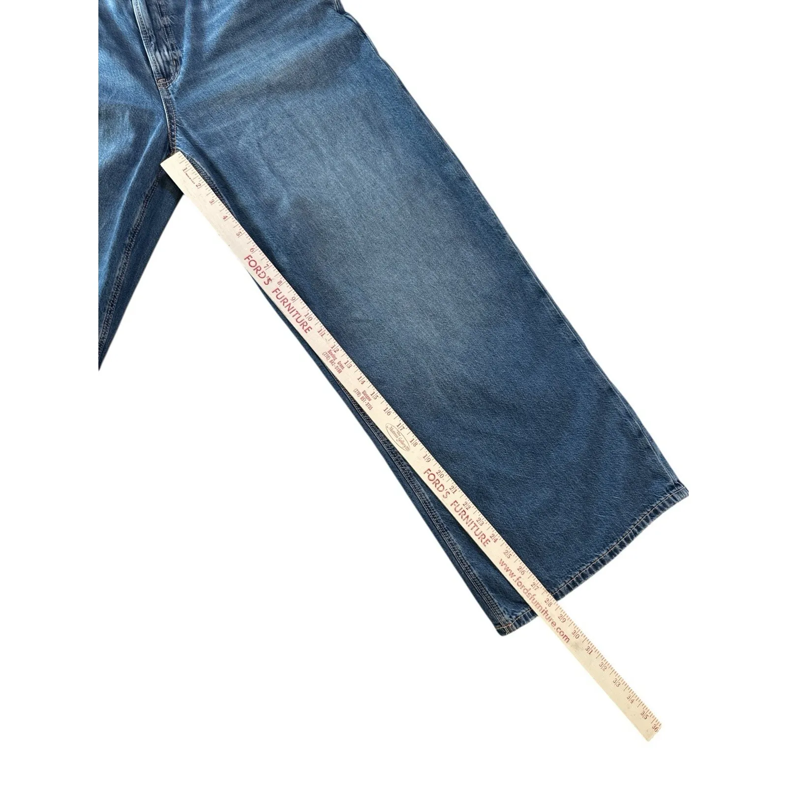 American Eagle Low Rise Ultra Wide Leg Jeans Women's 8 Baggy Y2K Skater Blue - Image 10