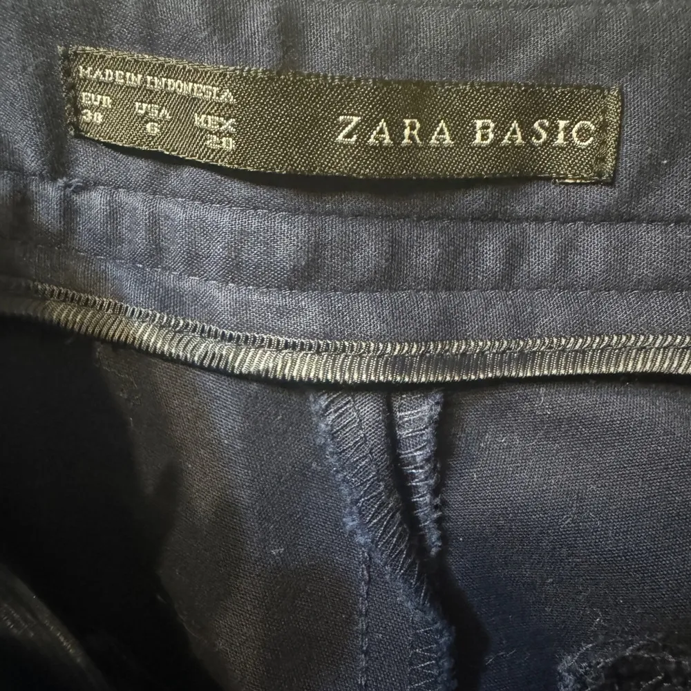 Zara Basics Navy Zip Dress Pants size 6 - Image 9