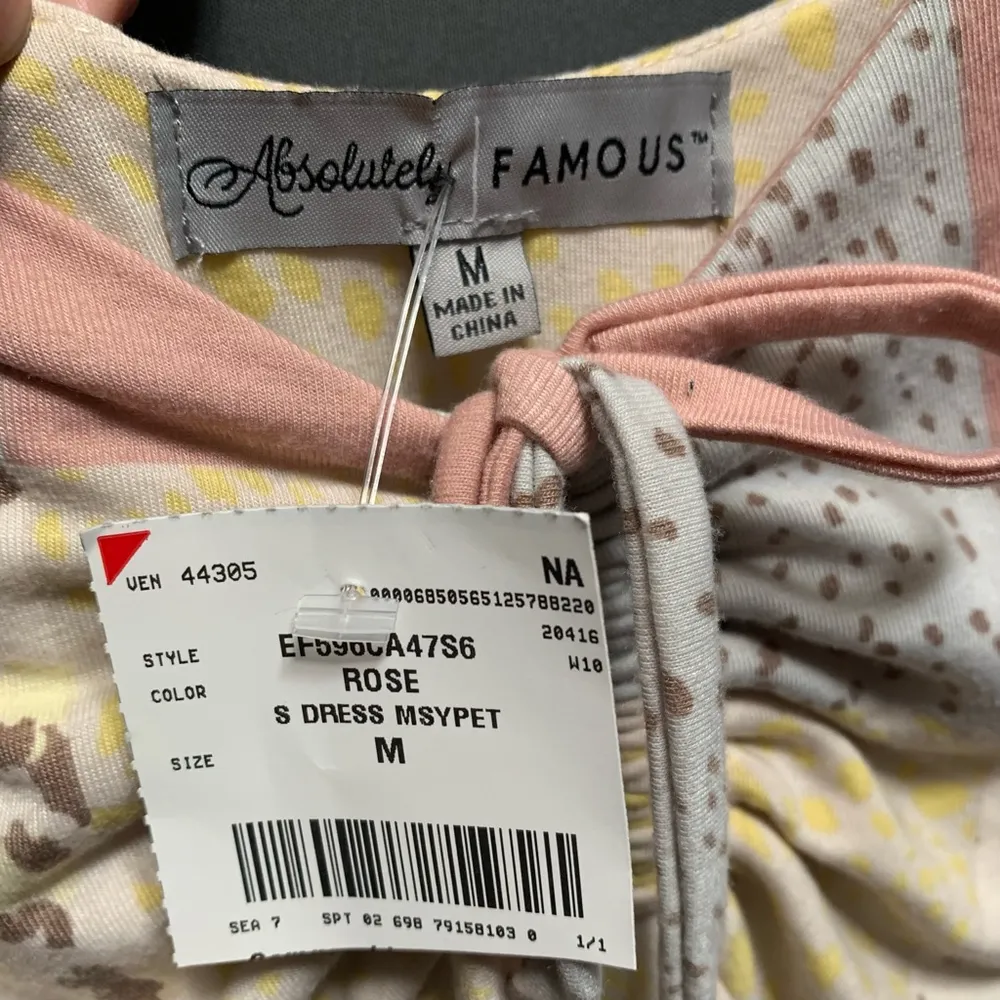 B27-NEW! Women's Absolutely Famous Dress Size M Pink Gray - Image 4