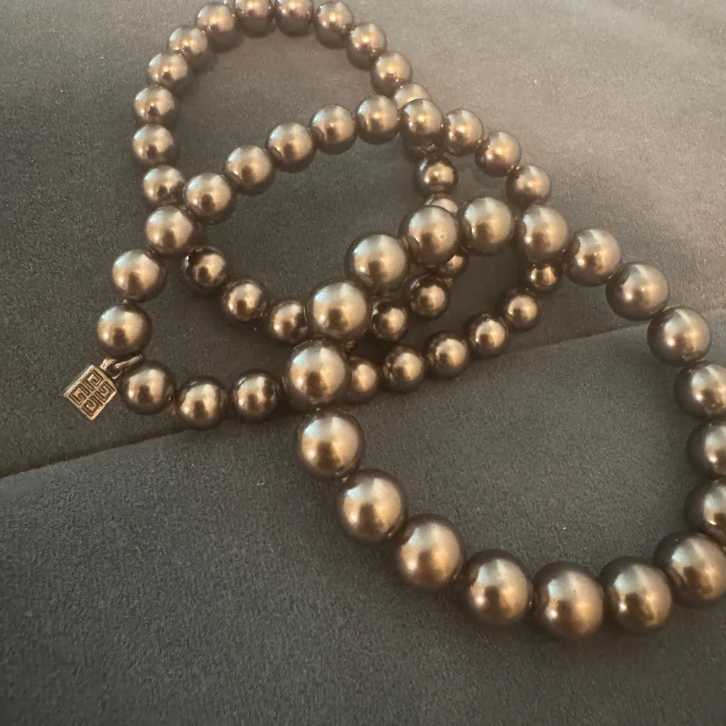 Givenchy Elegant Bronze Pearl 3 Set Bracelet - Image 2