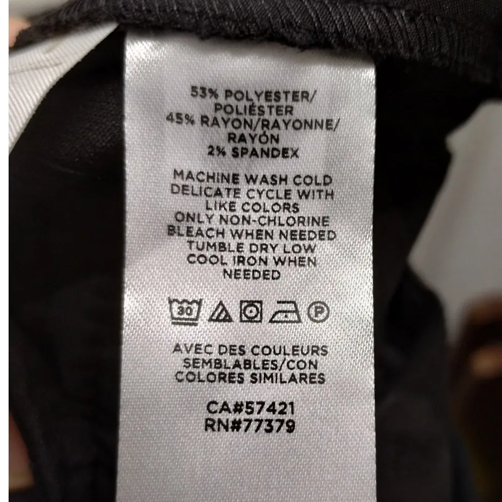 Ann Taylor NWT Size 8p Black Houndstooth Tie Waist Ankle High Rise Tapered Pants - Image 6