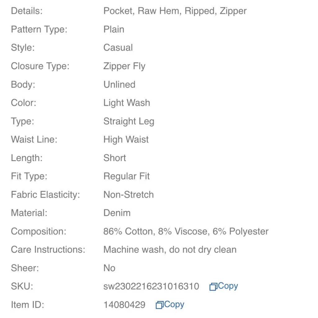 SHEIN Distressed Ripped Jean Shorts - Size 32 - Image 4