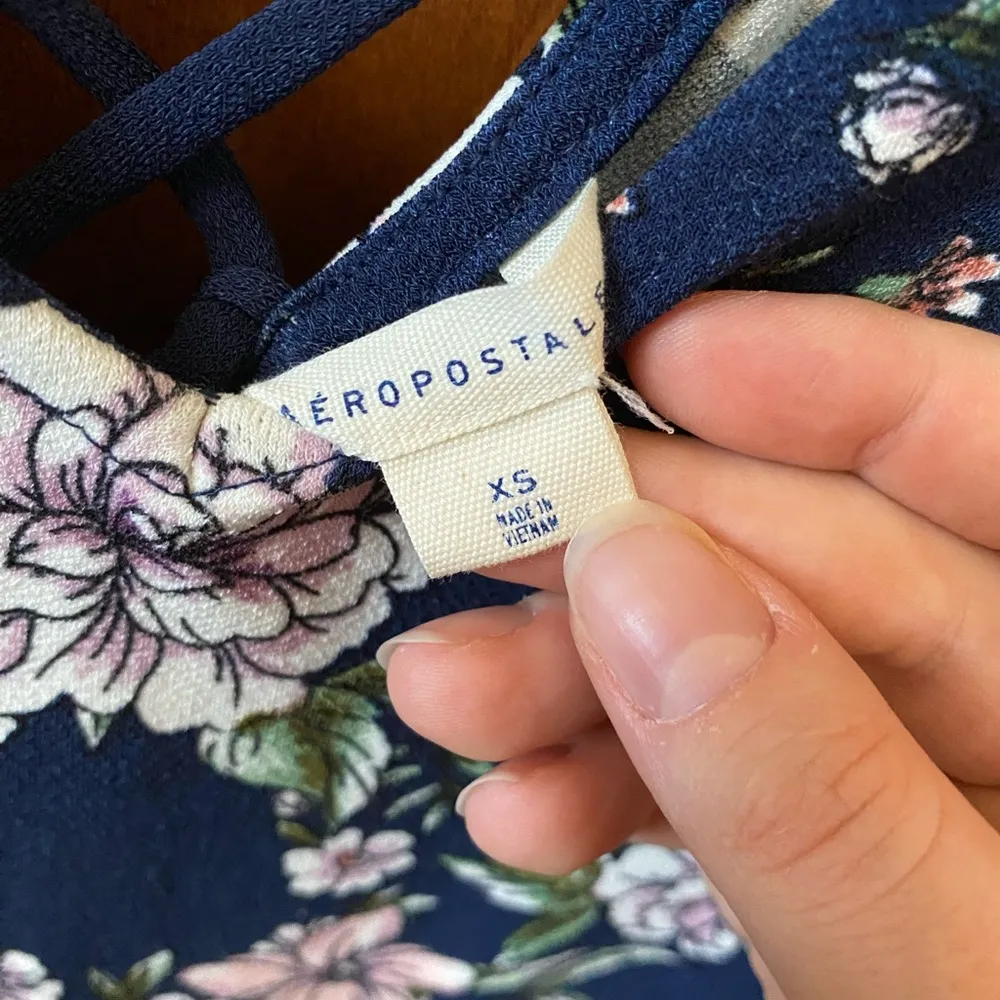 Aeropostale Blue Floral Dress - Image 3