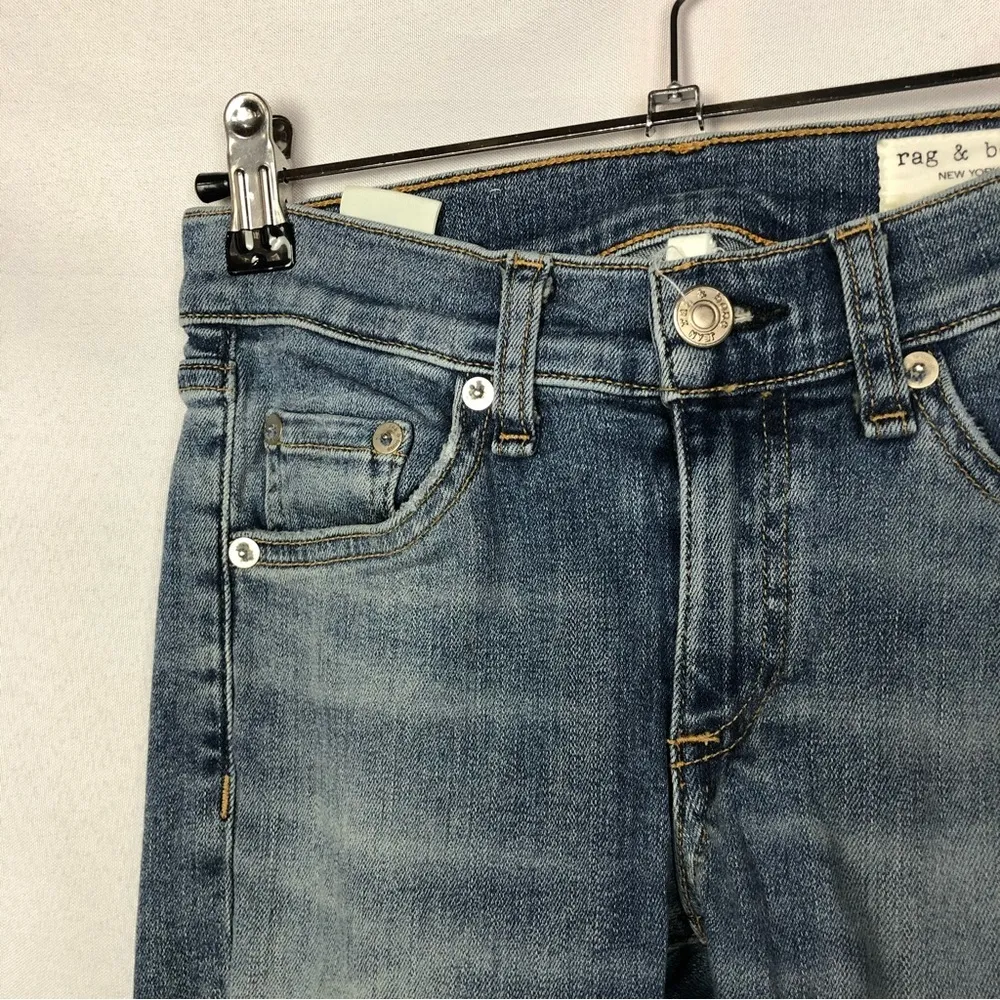 Rag & Bone Mid Rise Capri Distressing Light Murray Wash 23 - Image 4