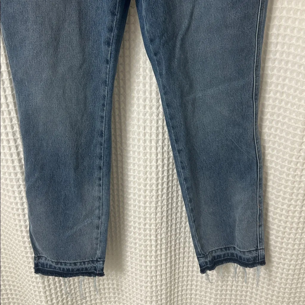 Judy Blue High Rise Boyfriend Fit Jeans Raw Hem Size 13/31 - Image 4