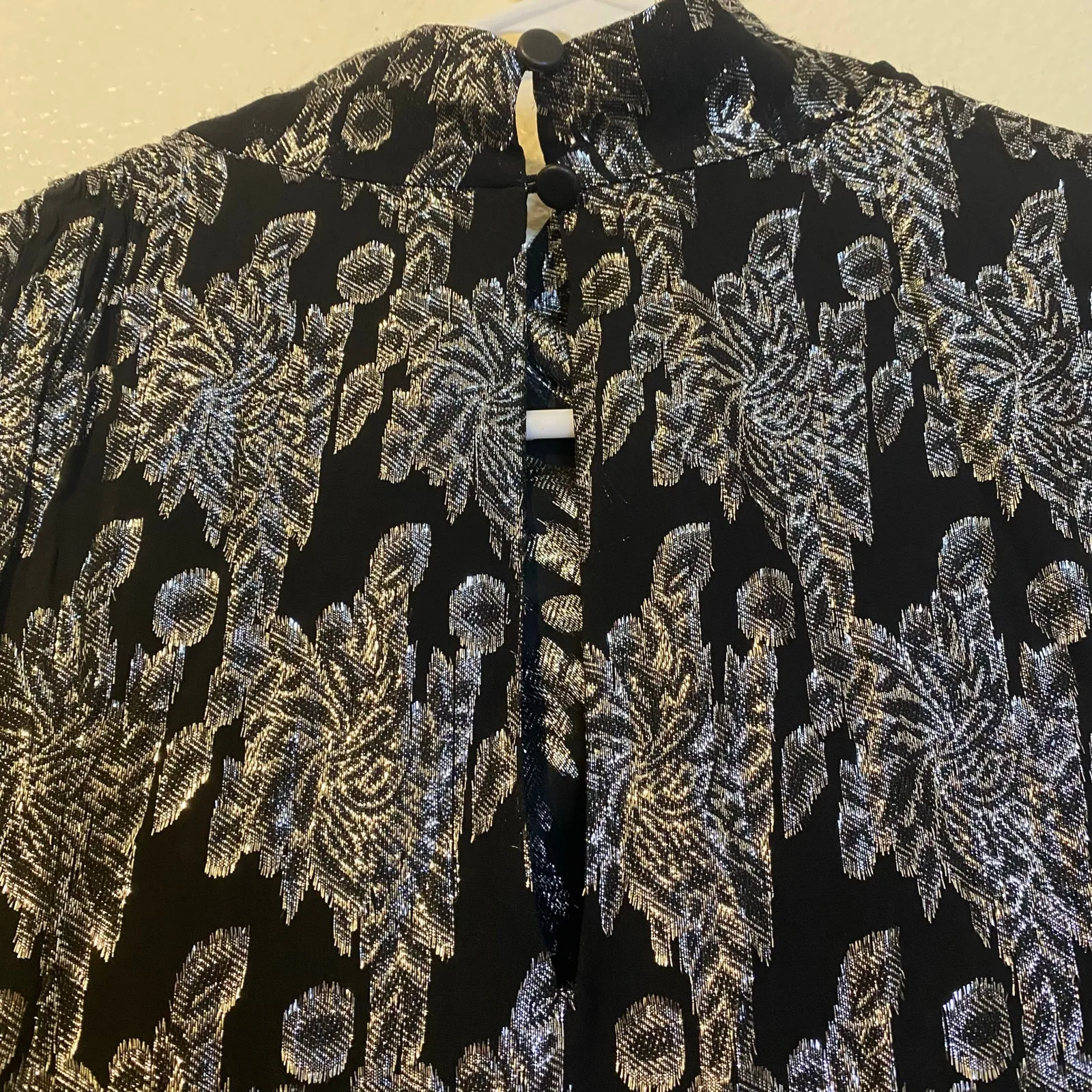 Joie Nori Black Sparkly Metallic Silver Mini Party Dress Size Small - Image 10