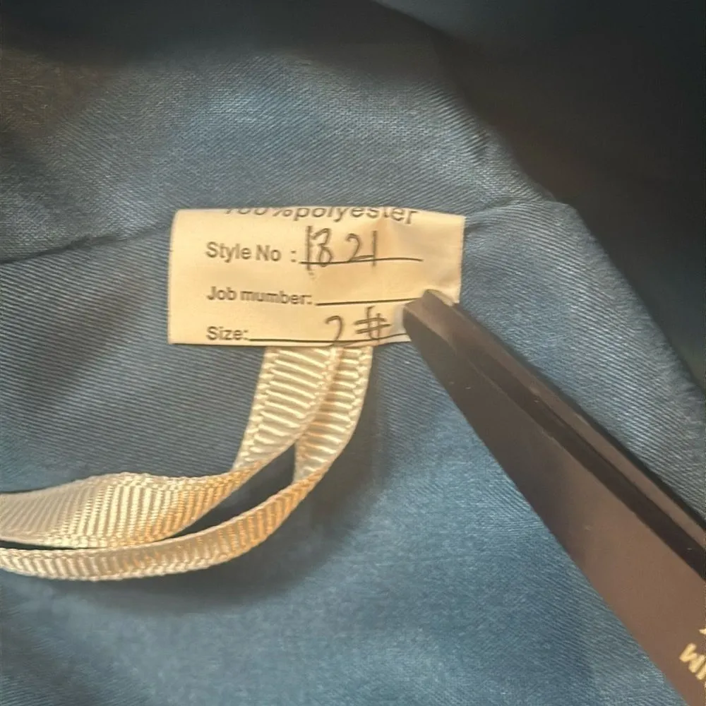 Women’s Blue Mermaid Fit Prom Party Dress SparklySequins LaceUpBack Size 2 *READ - Image 10