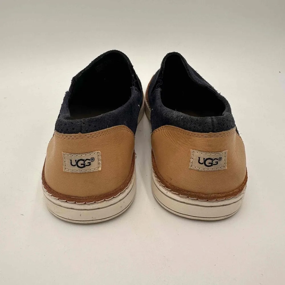 UGG Blue Suede Adley Perf Elastic Slip-On Shoes Size US 10 - Image 6