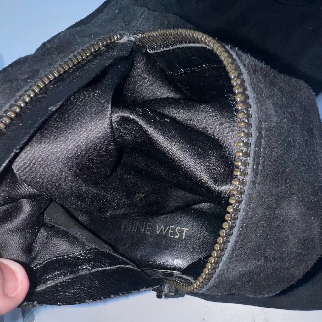 Nine West Over the Knee Suede Tassel Boots - Image 10