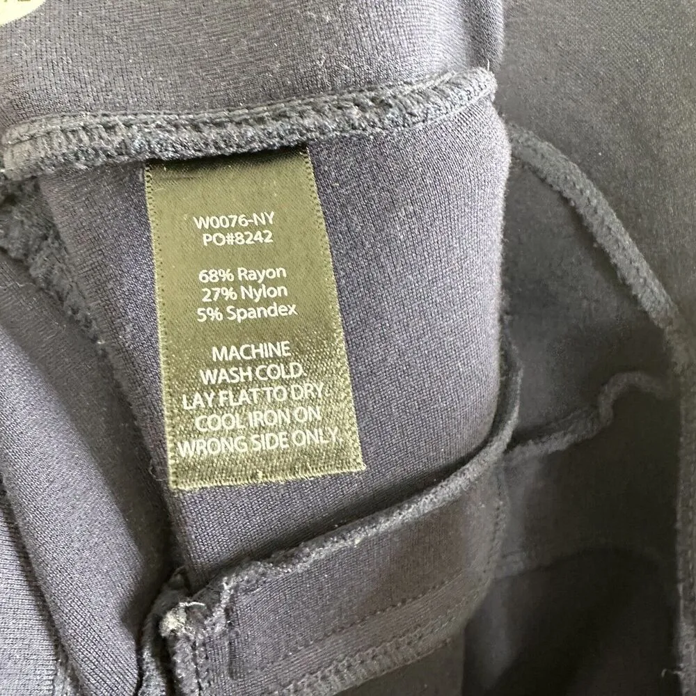 Betabrand Dress Pants Womens S Petite Navy Blue Straight Leg Ponte Stretch Yoga - Image 5