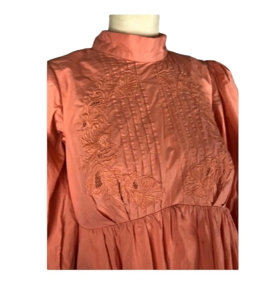 Kate Hudson Happy X Nature star dress in peach Boho style key hole back size XS Orange - Image 6