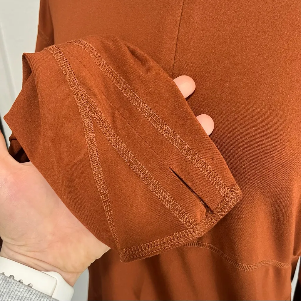 Mountain Hardwear Women’s Size Large Rust Orange Half Zip Pullover Sweatshirt - Image 6