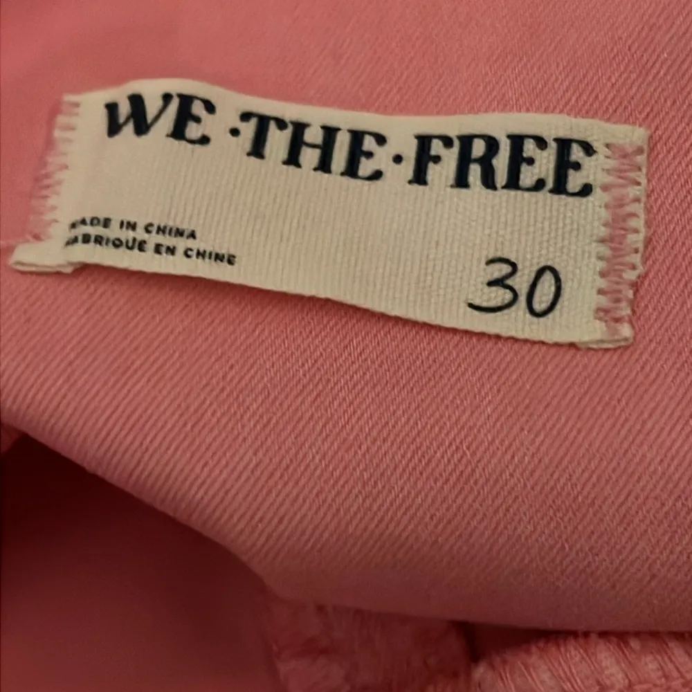 Free People  Venice Beach Pink High Rise Flare Jeans Size 30 - Image 9