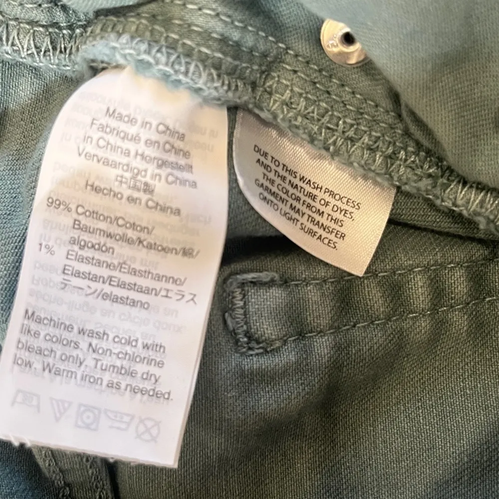 J Crew Mercantile Seafoam Green Cutoff Denim Short Size 28 Boho Coastal Vacation - Image 7