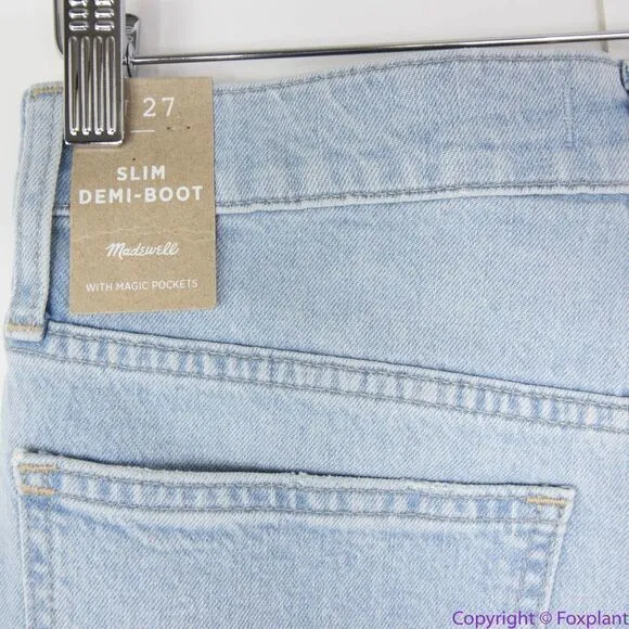 NWT Madewell Slim Demi-Boot Jeans in Bellmeade Wash, size 27‎ - Image 12