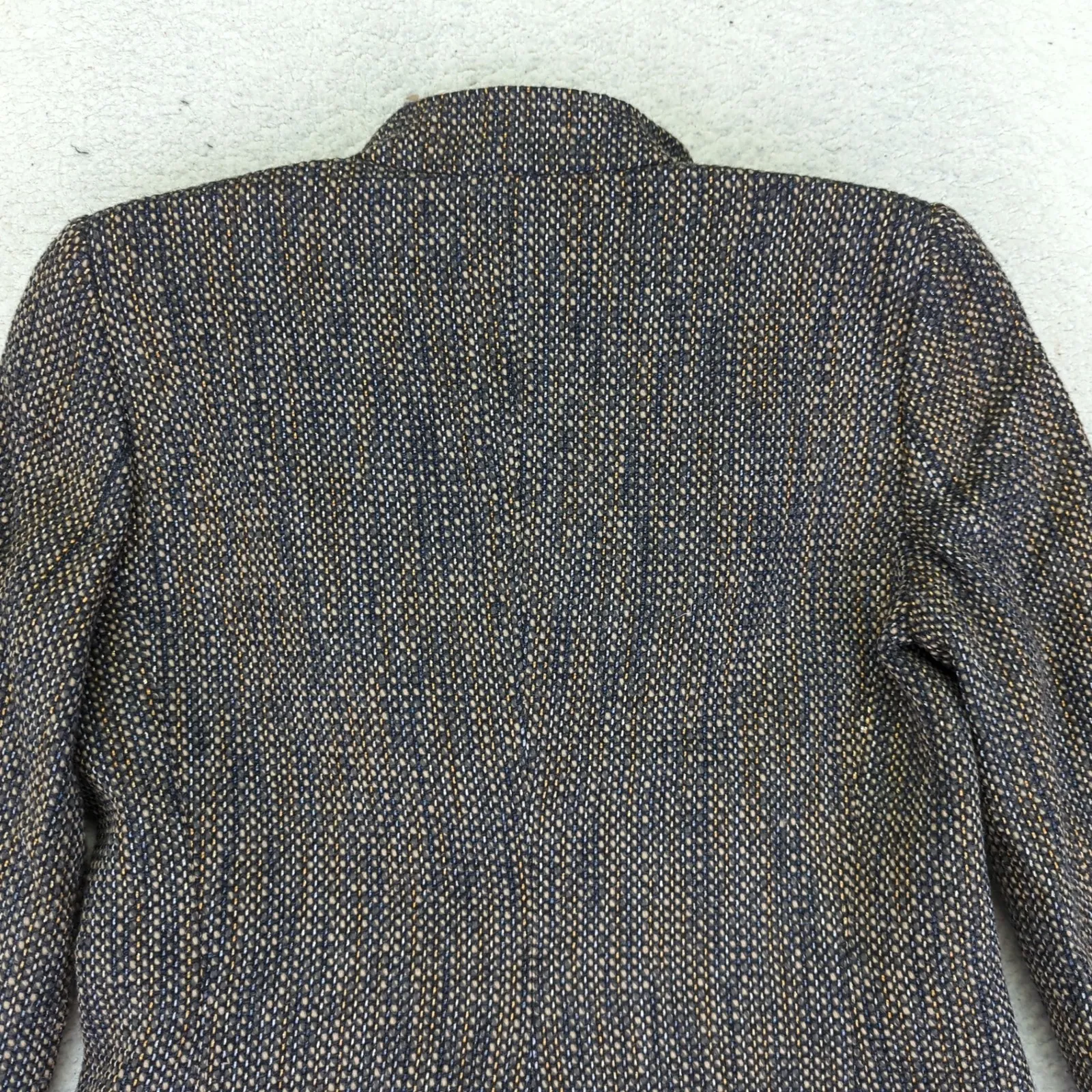 Armani Collezioni Tweed Wool Blend‎ Blazer Jacket Womens 6 Military Academia - Image 9