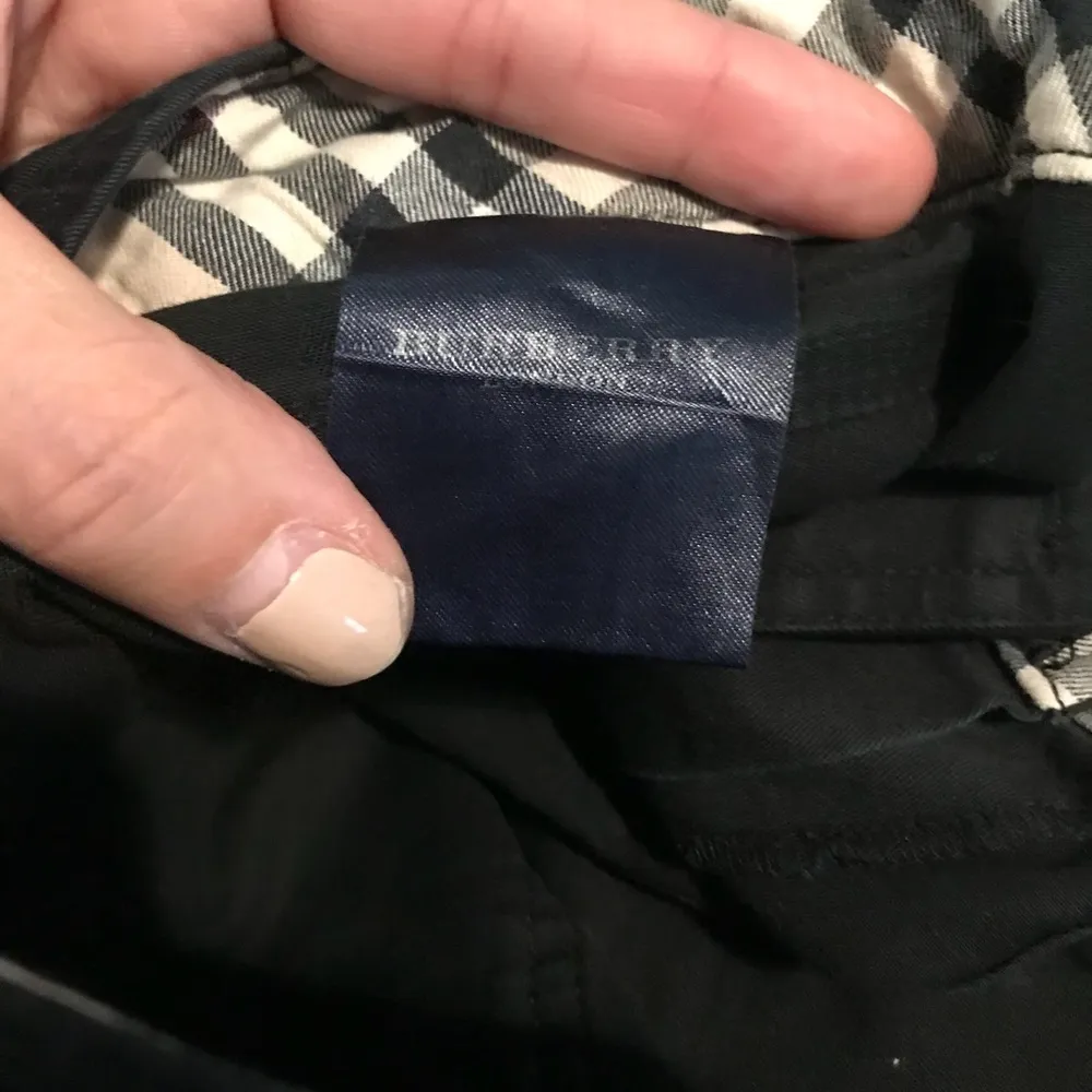 Burberry Black Capri Nova Check Detail Sz8 - Image 7