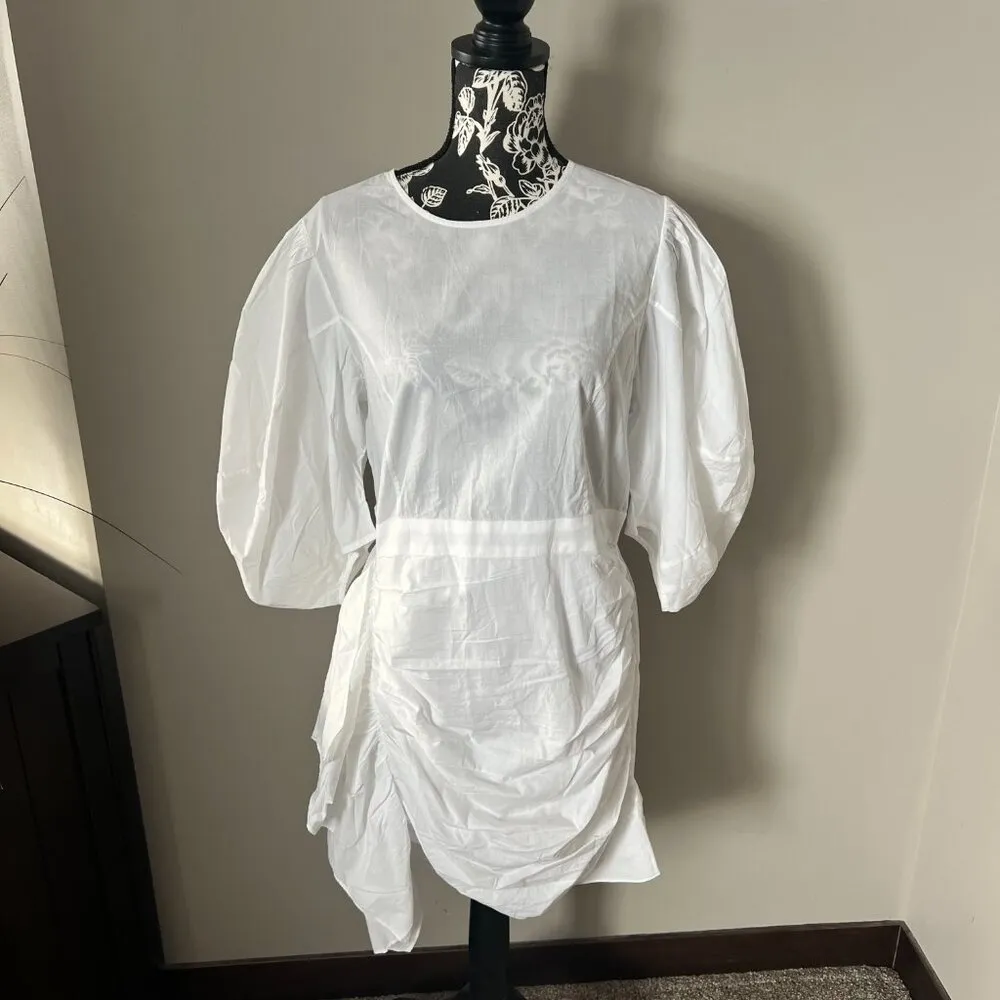 RHODE Pia White NWT Hourglass Puff Sleeves Mini Dress Large NWT - Image 4