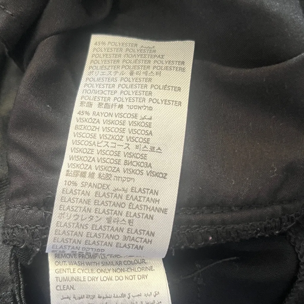 Edikted Black waxed denim Flared Pants.  Size S - Image 5