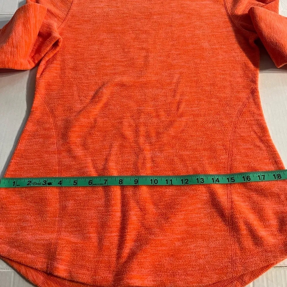 Tek Gear Orange Fleece Crewneck Womens Size Small - Image 3