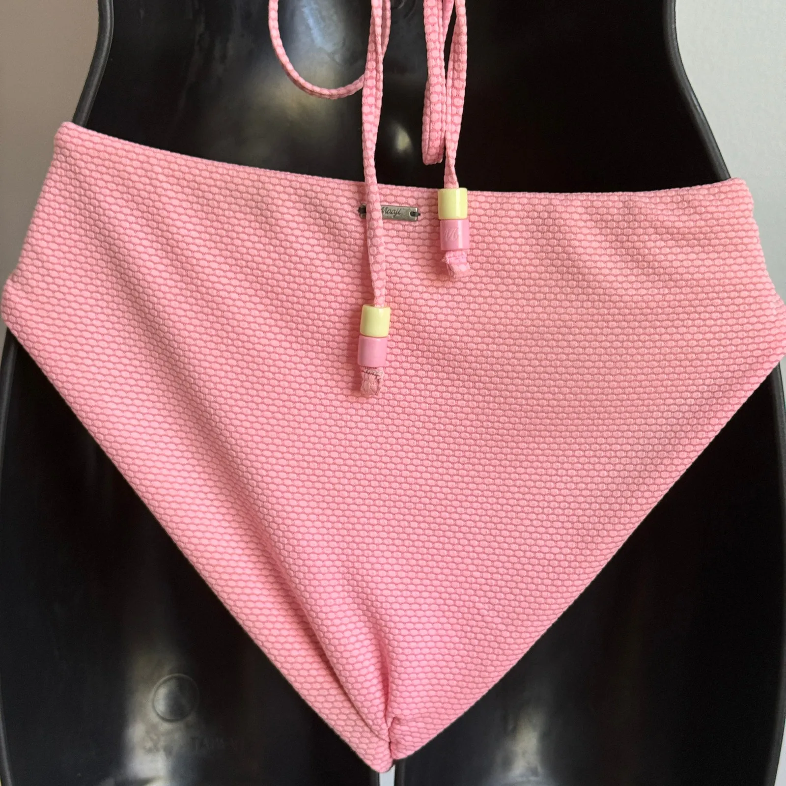 Maaji sz M Pink Reversible Bikini Set‎ High Waist Tie Back Swimwear - Image 9