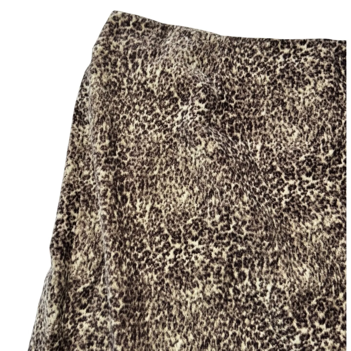 Talbots Leopard Print Skirt plus sz 22W Lined short velvety Y2K style 2011 - Image 2