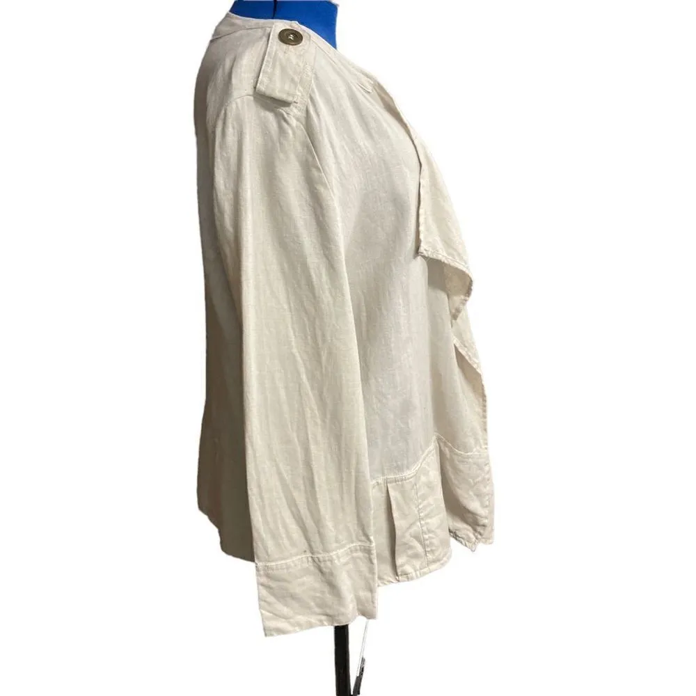 FOR CYNTHIA‎ WOMEN’s Open Front Jacket Size 1X Beige Size 1X - Image 2