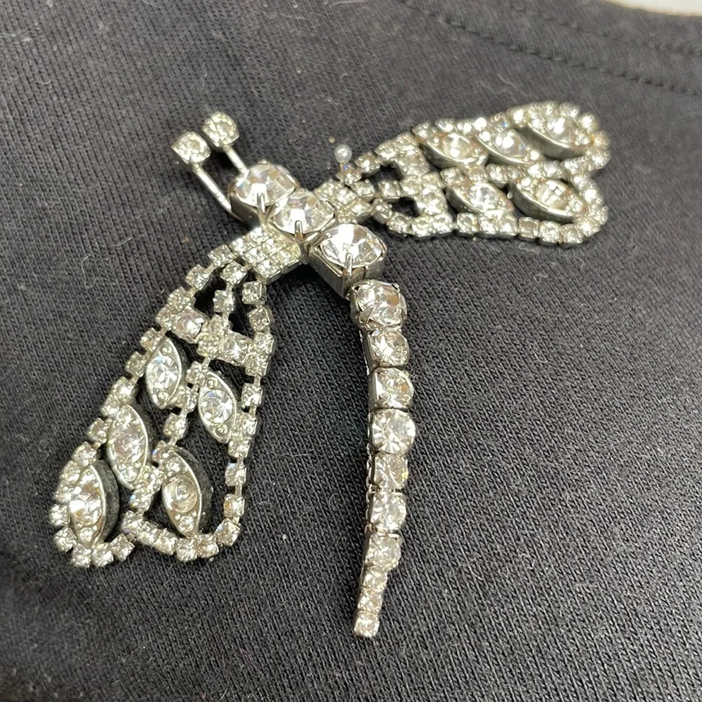 Rhinestone dragonfly Silver - Image 2